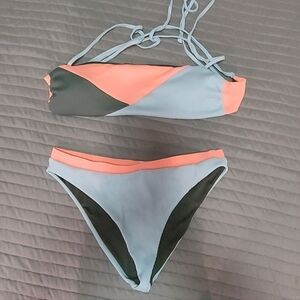 Colorblock Bikini Set